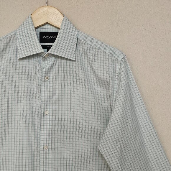 Bonobos Stretch Slim Fit Button Down M 15.5 - Picture 1 of 7